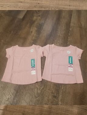 🎀 NEW Baby Girl Twin Polar Pink Short Sleeved Shirt Set | 0-3M 🎀